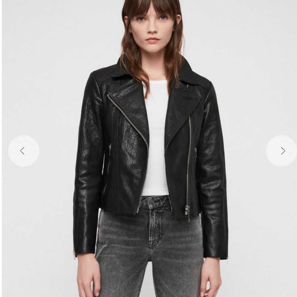 All Saints Pataya Leather Jacket- Worn once